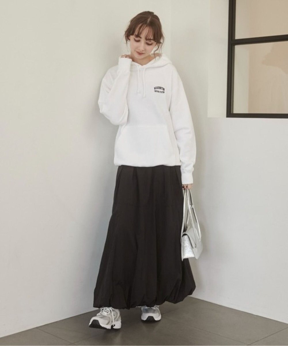 WEGO 【ANGIE VINTAGE】ワンポイント刺繍スウェットパーカー 