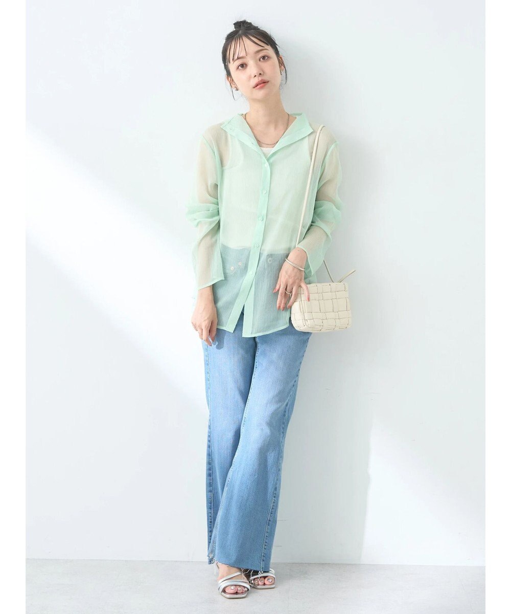 earth music&ecology シアーハイネックシャツ 