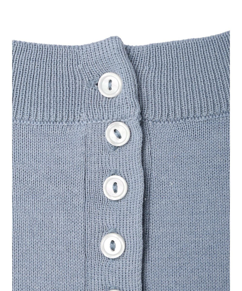 earth music&ecology バックボタンクルーネックニットプルオーバー 