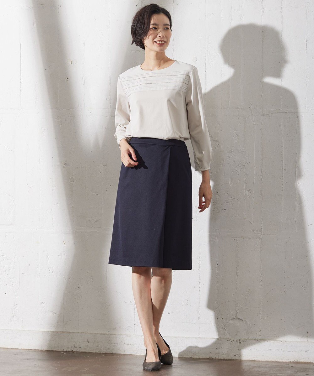 J.PRESS LADIES S 【セットアップ対応・洗える・抗菌防臭】T/Cポンチ スカート 