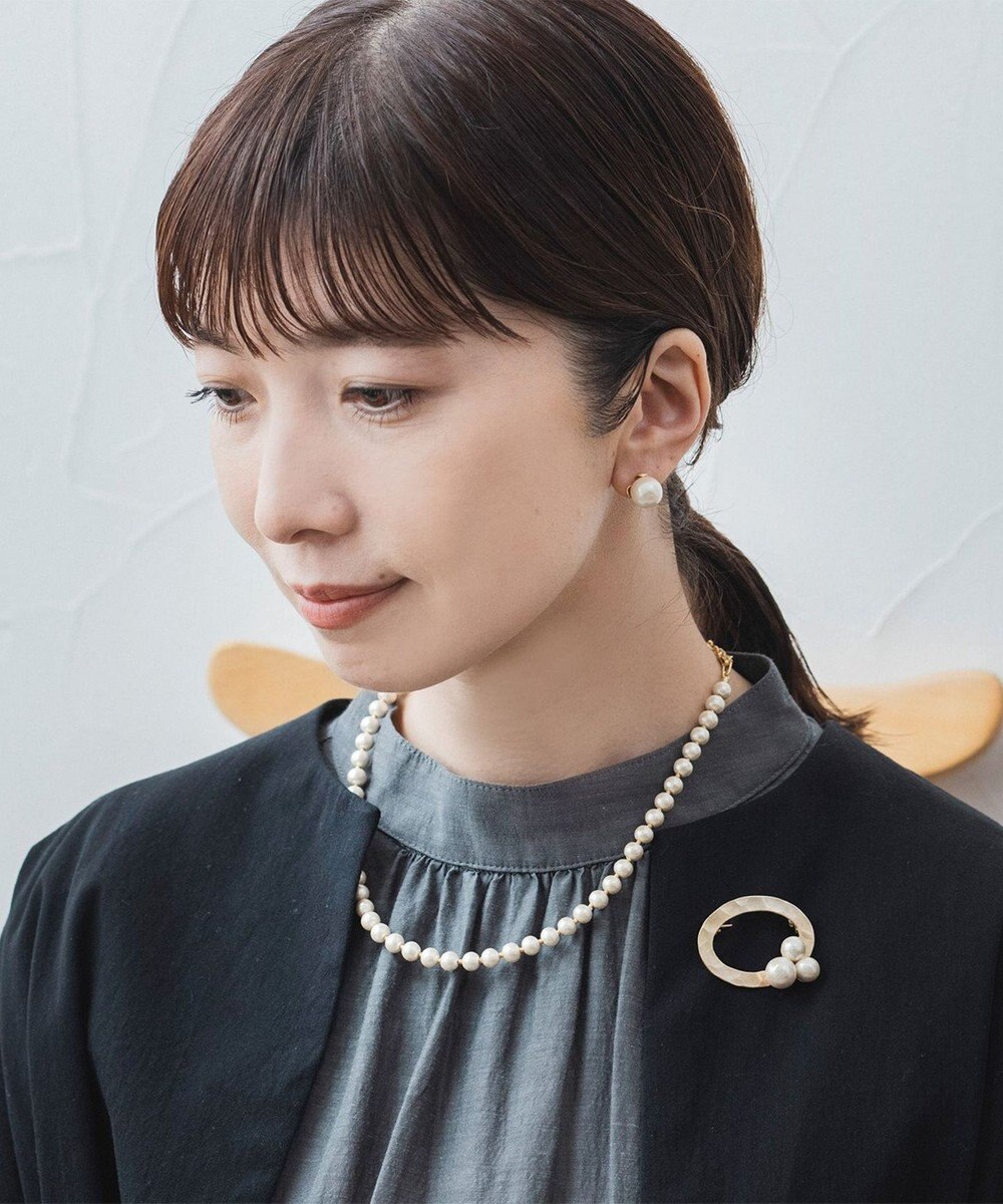 Pisceans コットンパール&フィガロチェーンネックレス 