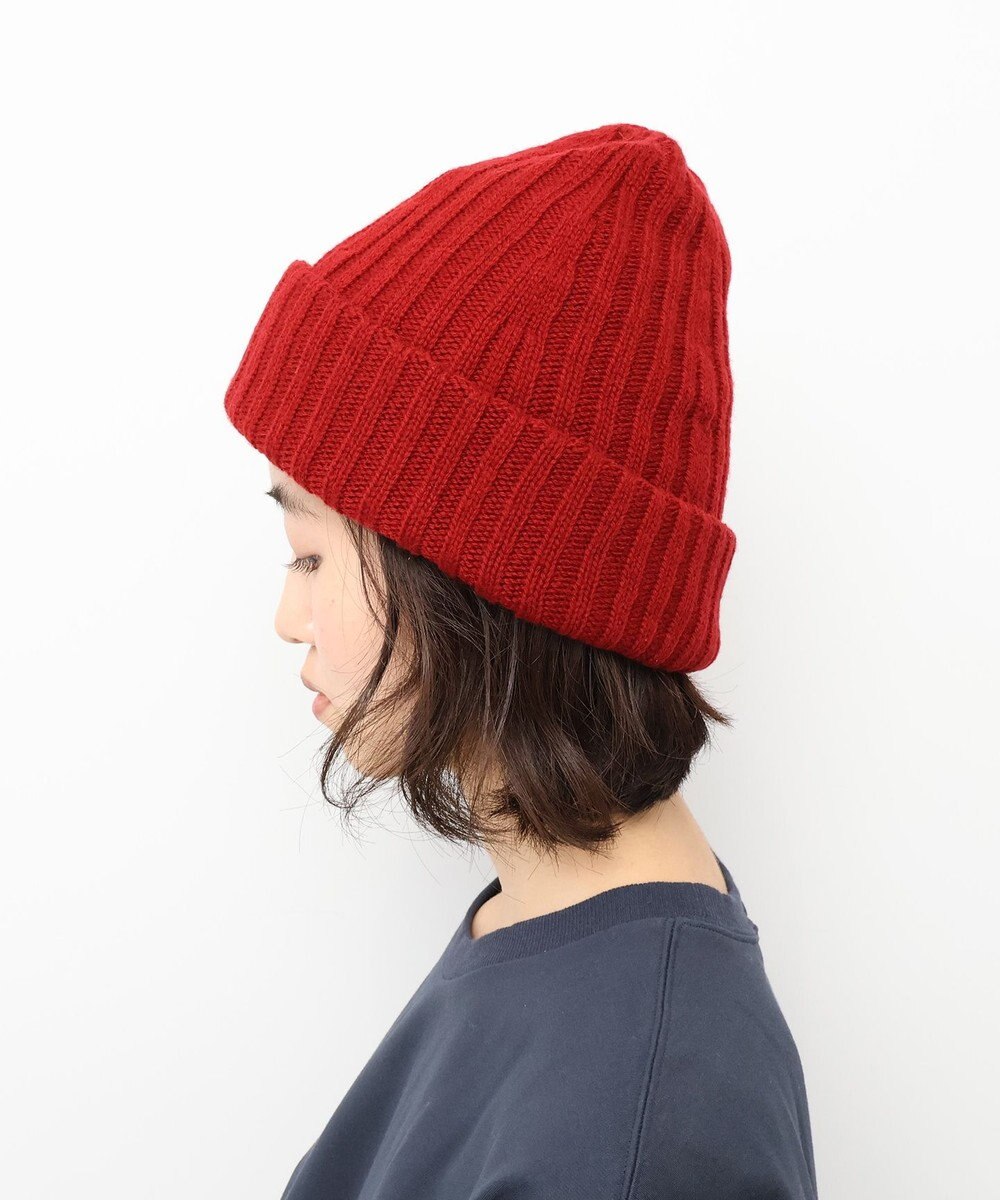 WHITE MAILS 【UNISEX】WOOL PAPER DOUBLE KNIT リブビーニー 