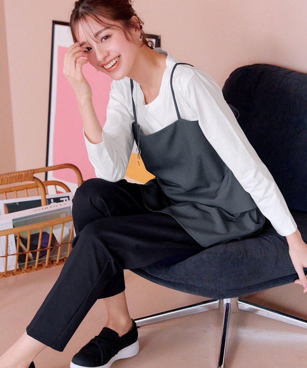 Tiaclasse L 【UVカット・吸水速乾】 “きれい見え” カットソーテーパードパンツ 