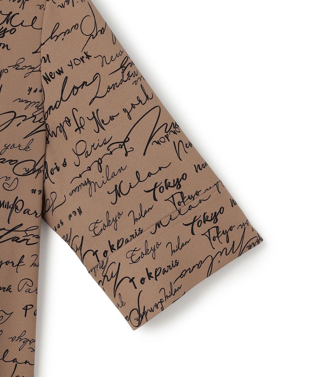 ICB 【30th ANNIVERSARY】5cityプリント バンドカラーブラウス 