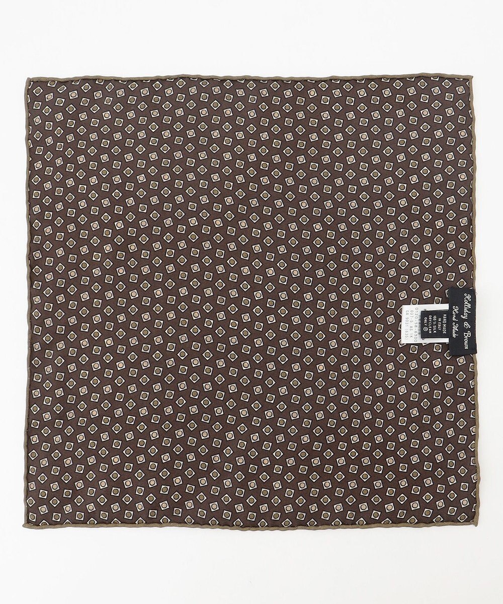 JOSEPH ABBOUD 【イタリア製・Holliday&Brown】ビッグペイズリープリント ポケットチーフ 