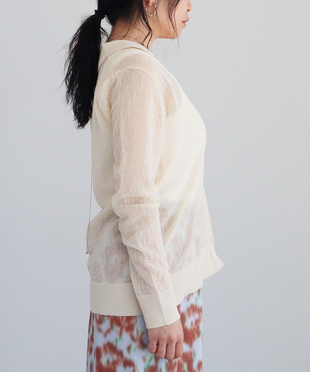 CRAFT STANDARD BOUTIQUE シアージョーゼットニットカーディガン 