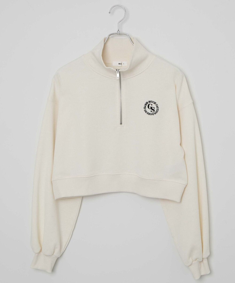 WEGO ハーフジップショートスウェット 