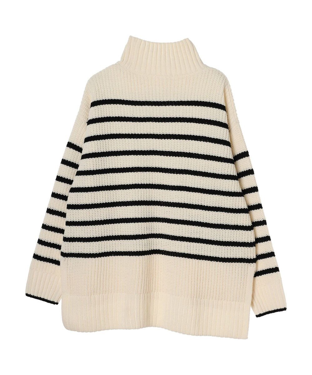 Green Parks ｍｏｋｏモール畦ニット前後差プルオーバー 