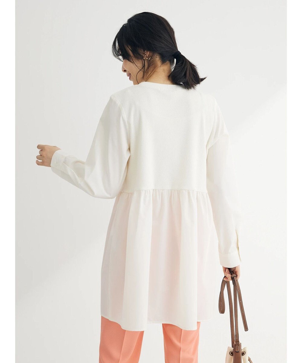 Green Parks リブドッキングカットソーボリュームチュニック 