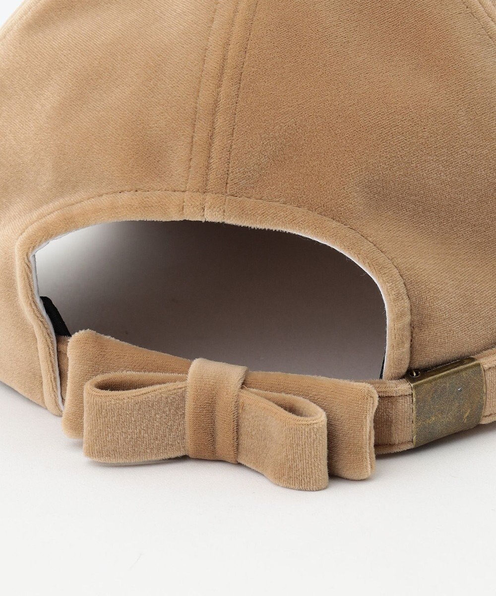 TOCCA 【防臭・吸水速乾・UVカット・サイズ調整可・リボン取り外し可】VELVET LOGOCAP キャップ 