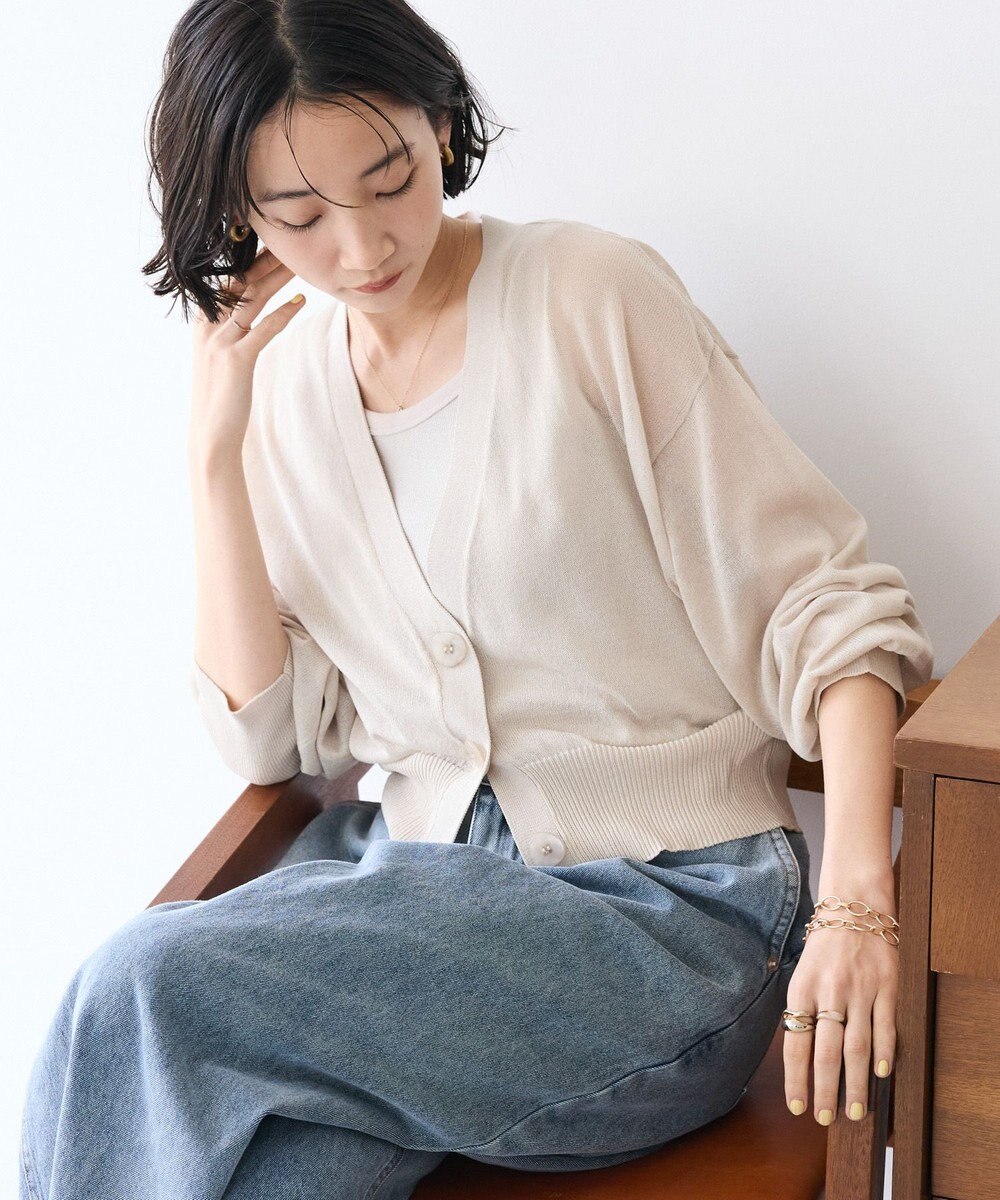 CRAFT STANDARD BOUTIQUE シアーニットカーディガン 