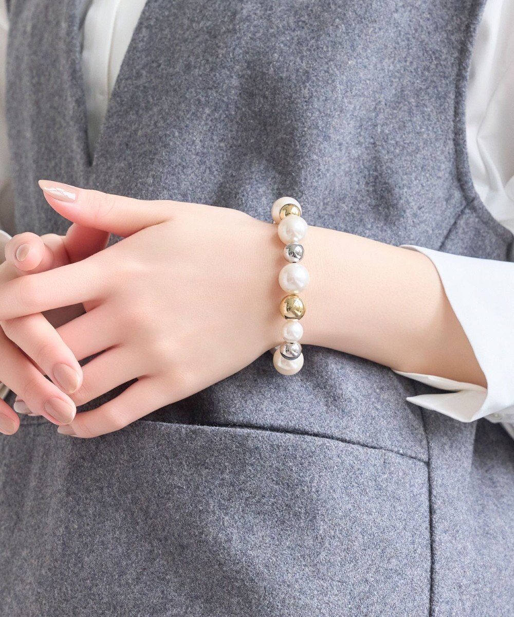 Phoebe コンビメタルボールゴムブレスレット 