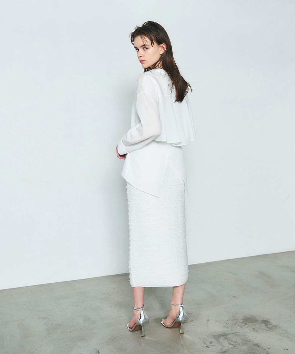 GRACE CONTINENTAL ラメツイードニットスカート 