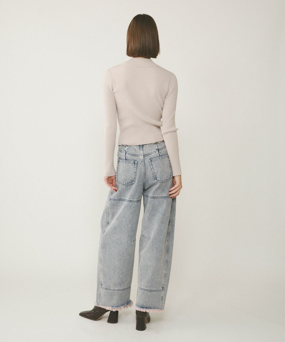 GRACE CONTINENTAL ライン切替デニムパンツ 