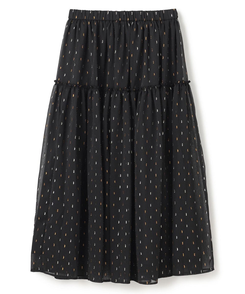 UNFILO ラメリンクルシフォン スカート 