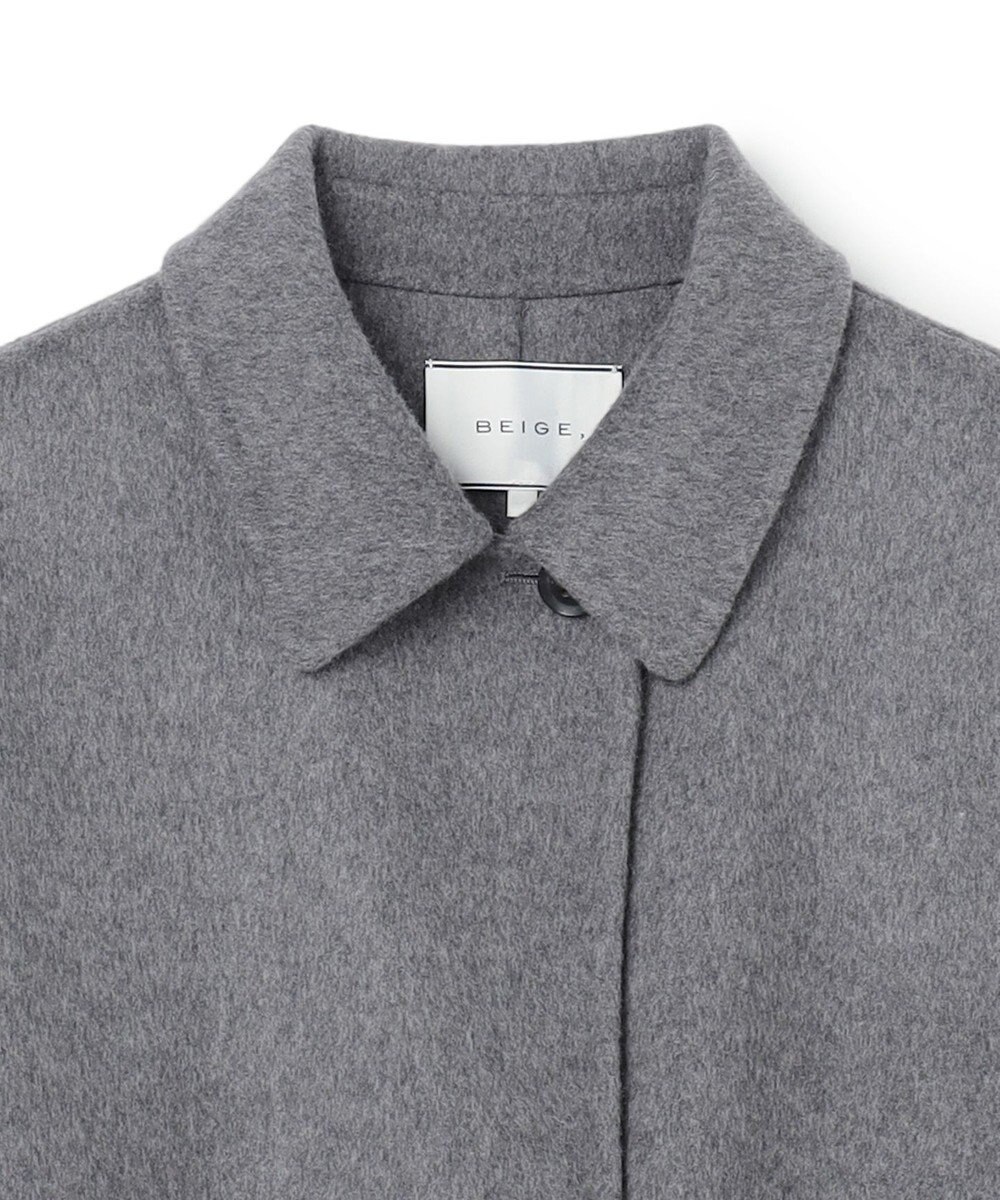 BEIGE， 【WEB限定】PAYSON / ウールリバーオーバーサイズステンカラーコート 