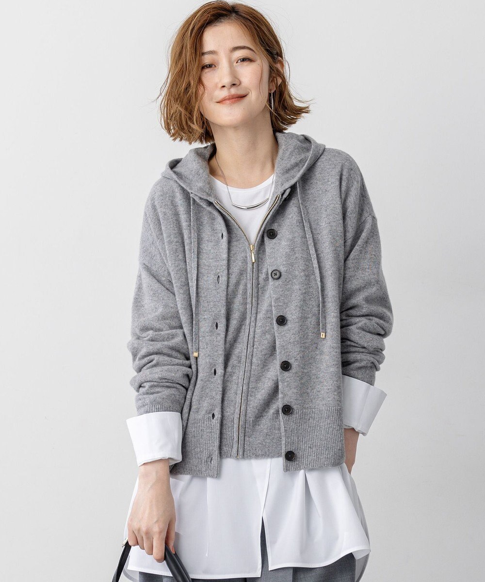 23区 L 【見上愛さん着用/STORY掲載】ピュアカシミヤ クルーネック カーディガン 