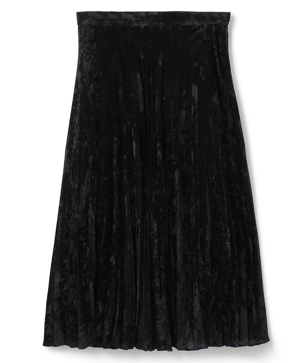 ICB 【洗える】 シアーベルベット プリーツスカート 