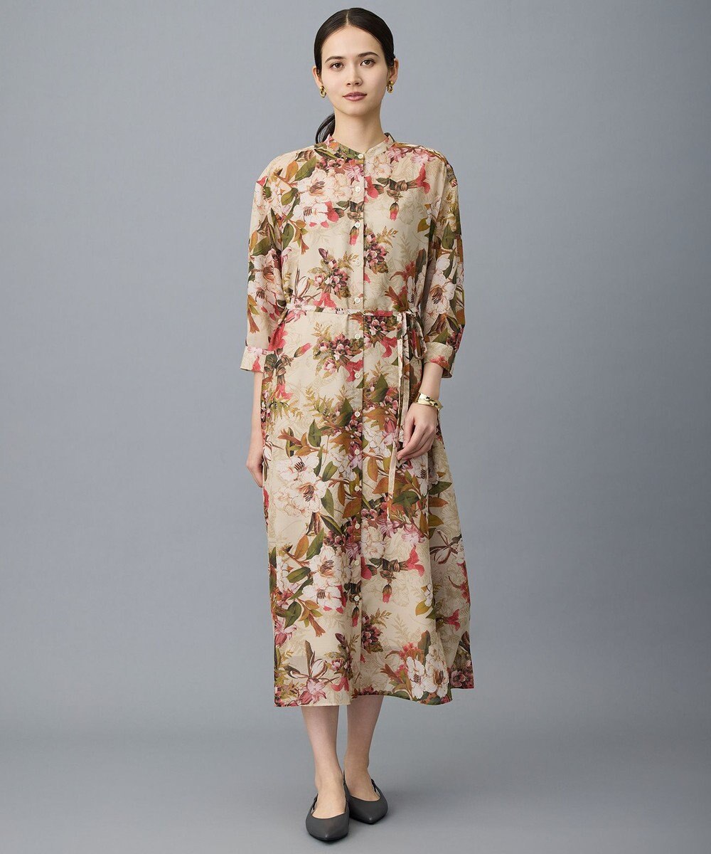 自由区 【SHIHOさん着用】ボタニカルプリント ワンピース 