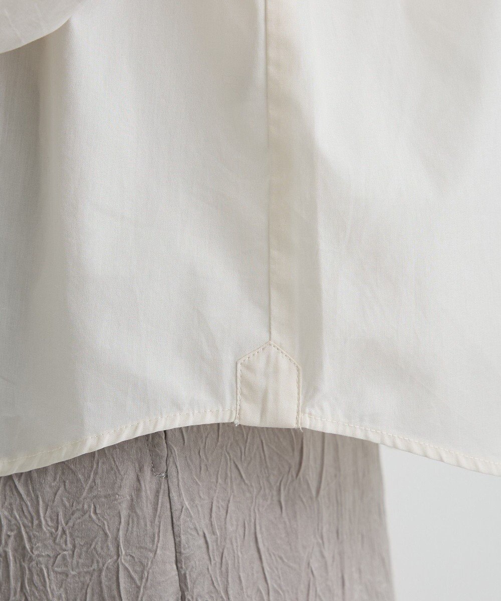 CRAFT STANDARD BOUTIQUE 袖シャーリングバンドカラーシャツ 