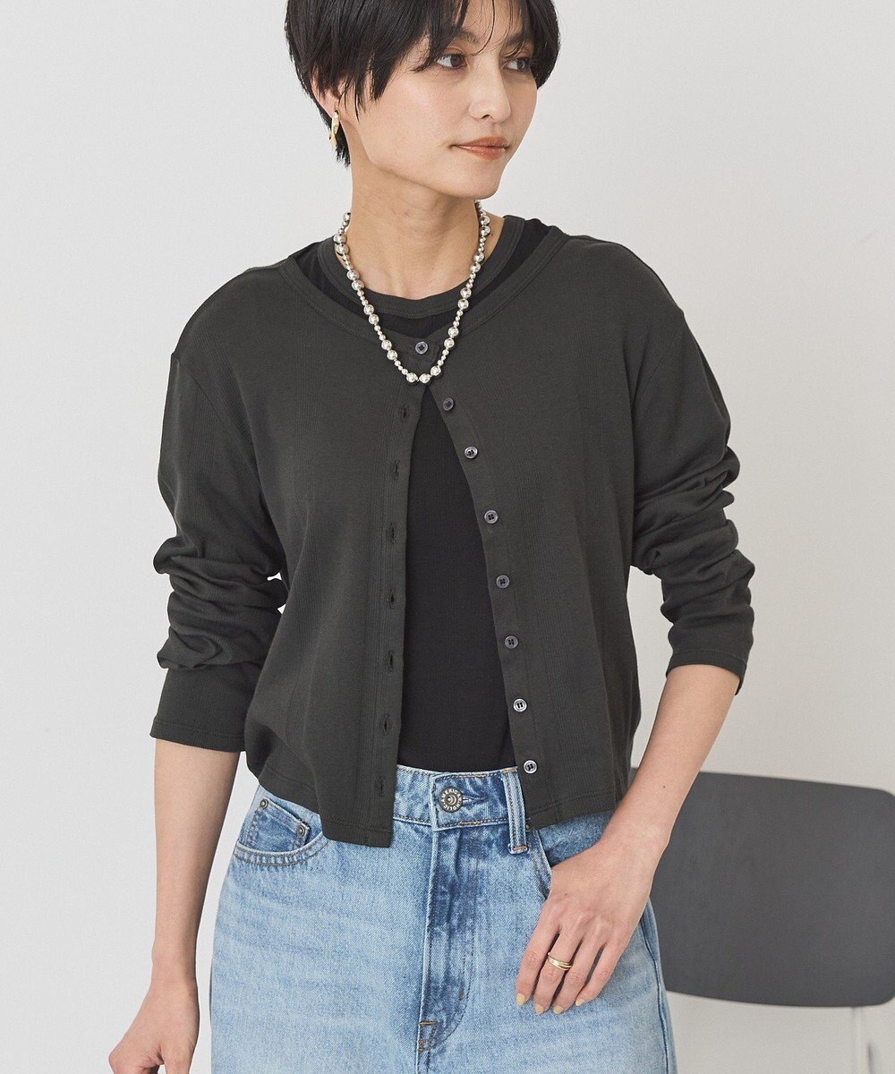 AMERICAN HOLIC 【２点セット】リンガーＴシャツ＋カーディガン 