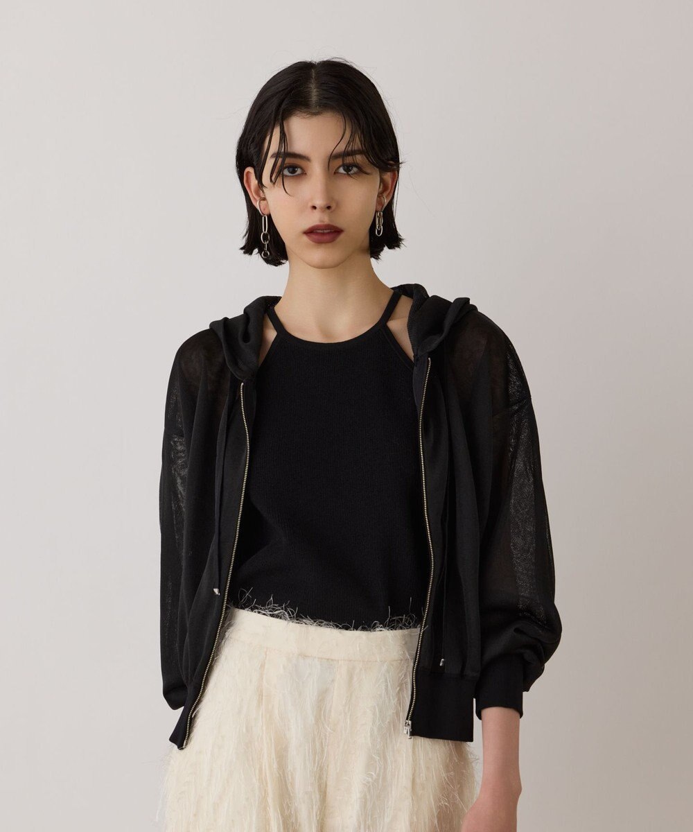 GRACE CONTINENTAL シアーニットパーカー 