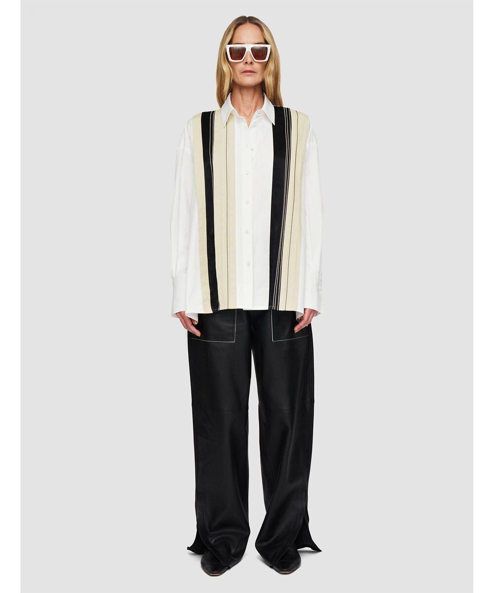 JOSEPH 【洗える】ポプリンカラーブロック　リラックスブラウス 