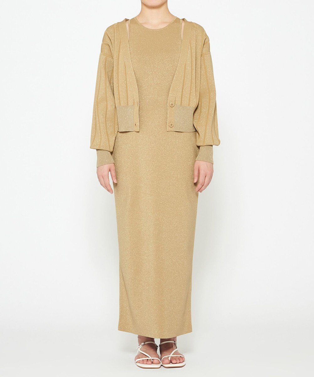 uncrave 【手洗い可】ドライタッチ ニット アメスリ バックオープン ワンピース（uncrave WHITE） 