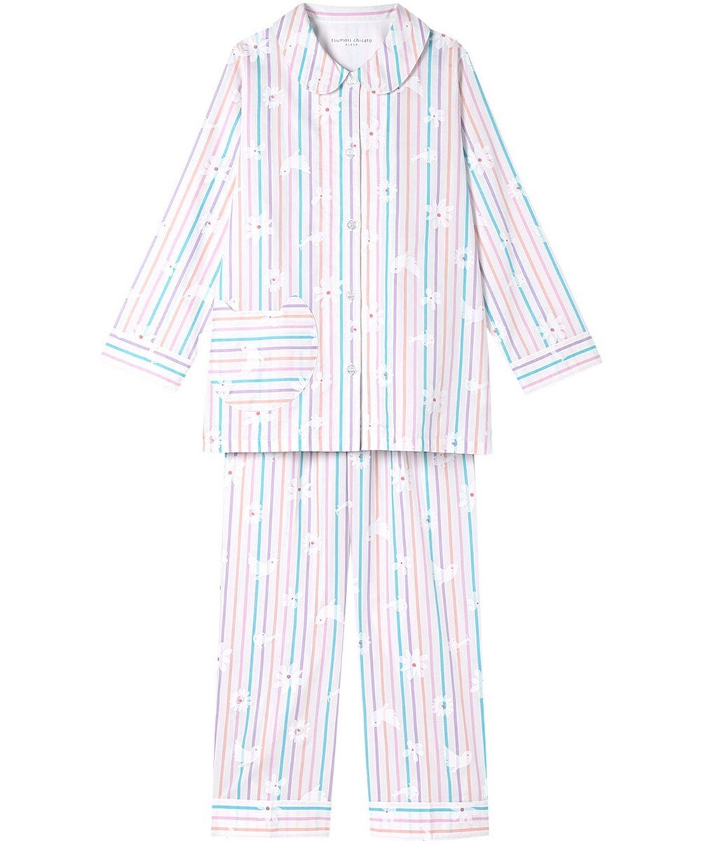 tsumori chisato SLEEP ツモリチサト パジャマ 長袖 長ズボン 綿100%(本体) サテン レディース UDX557 /ワコール 
