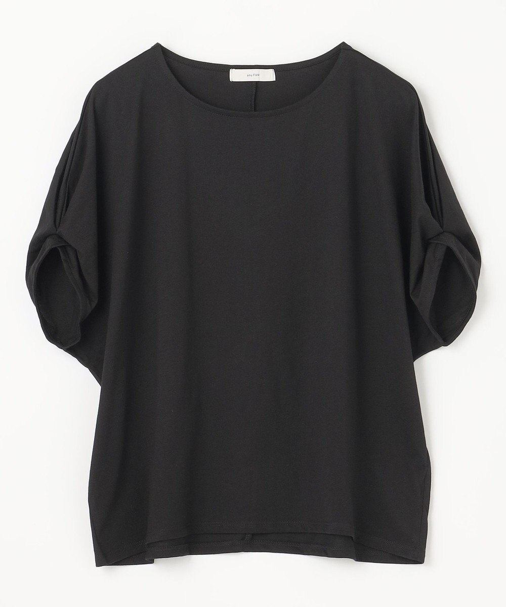 ANY 【接触冷感/UVケア/シワになりにくい】ドルマンスリーブ Tブラウス 