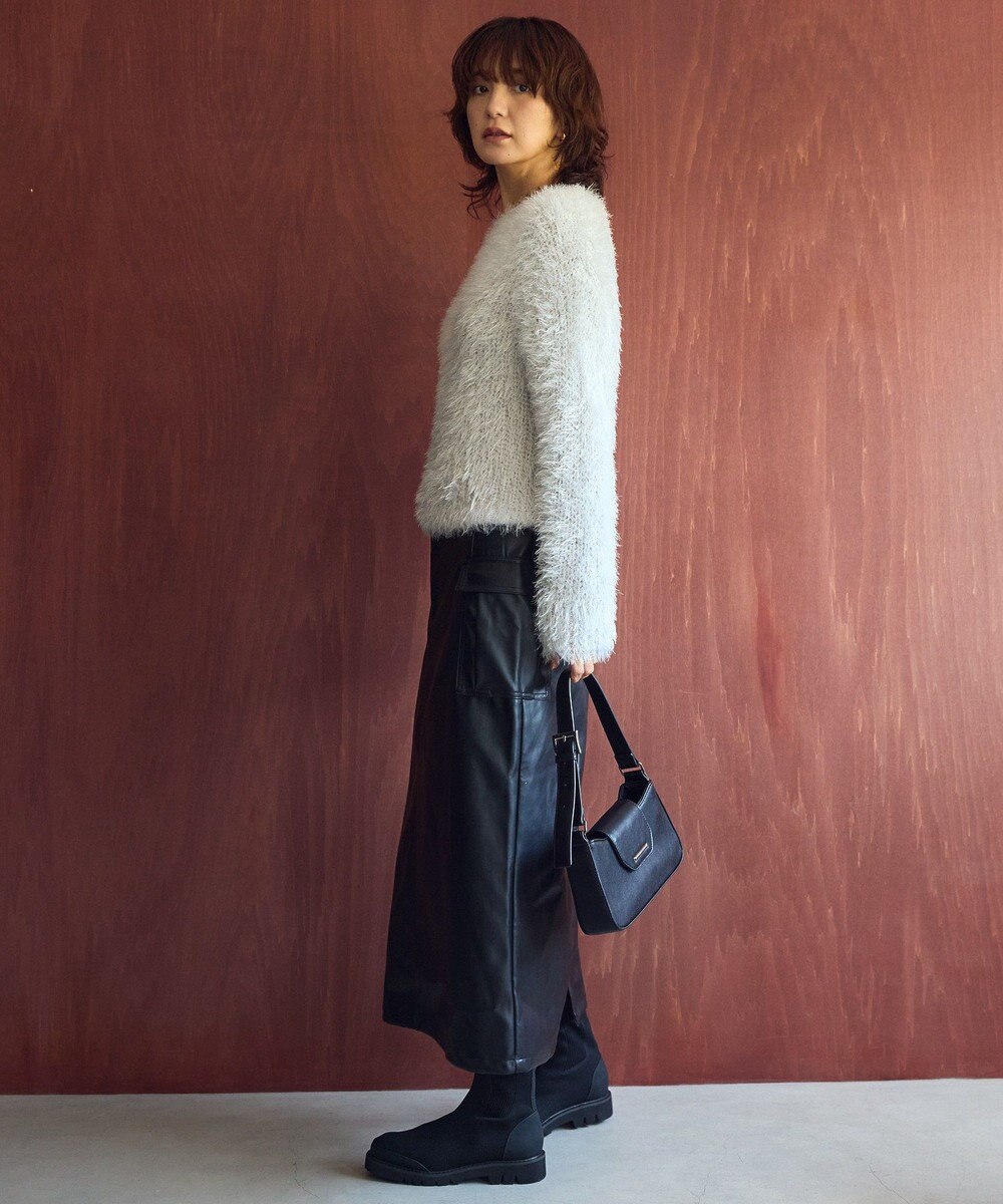 AMERICAN HOLIC Wポケットフェイクレザースカート 