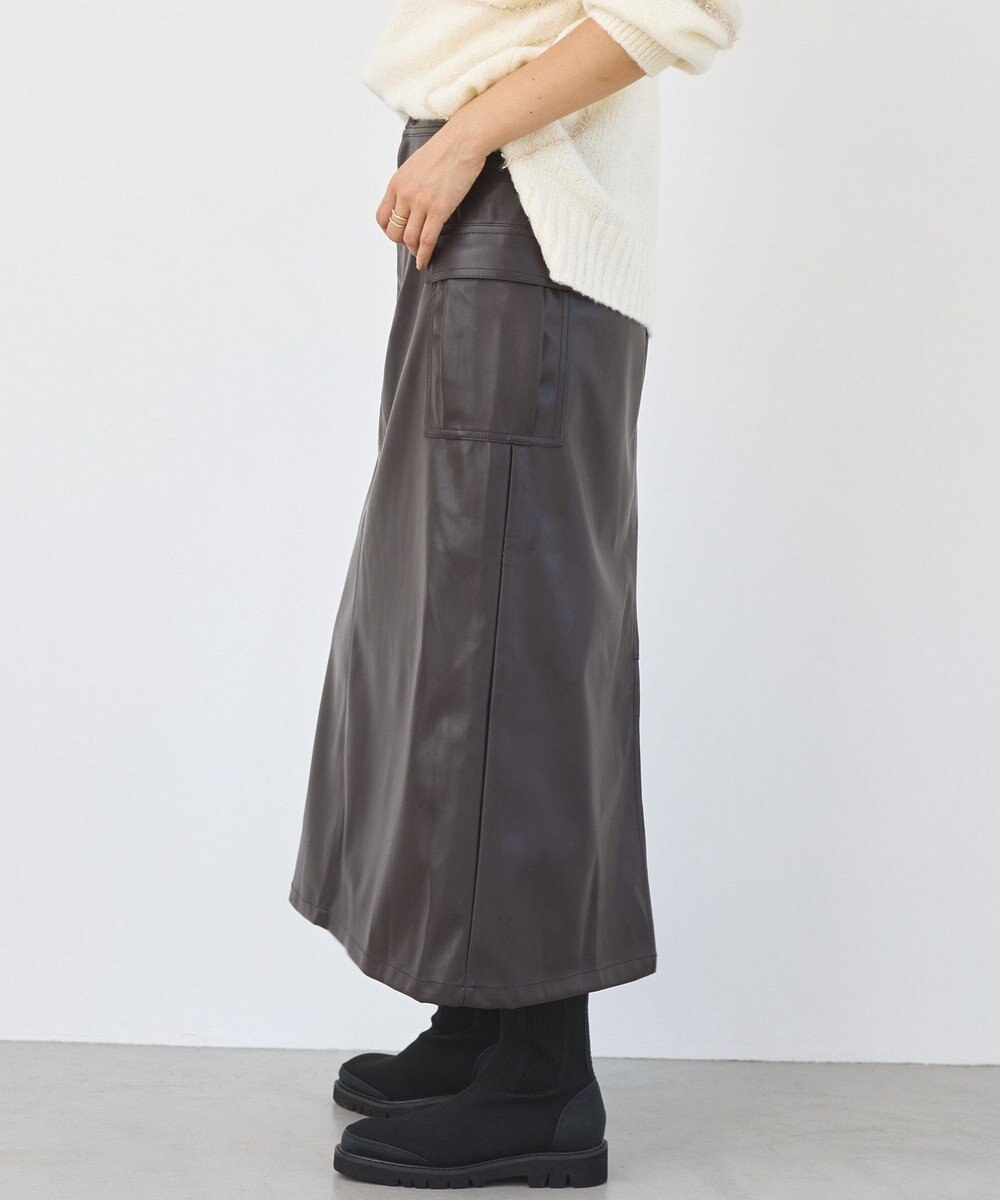 AMERICAN HOLIC Wポケットフェイクレザースカート 