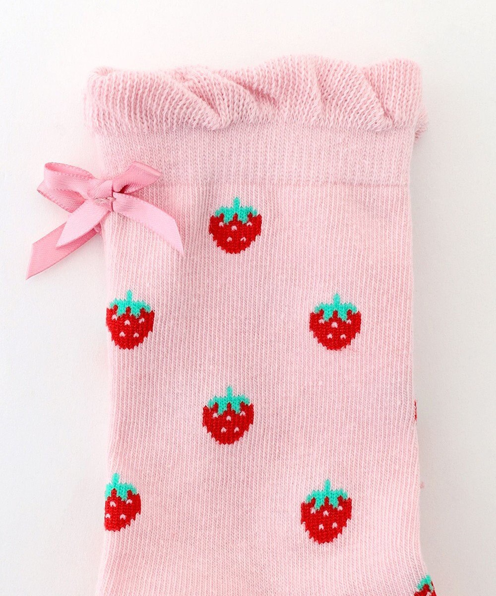 ANY KIDS いちご総柄ソックス 