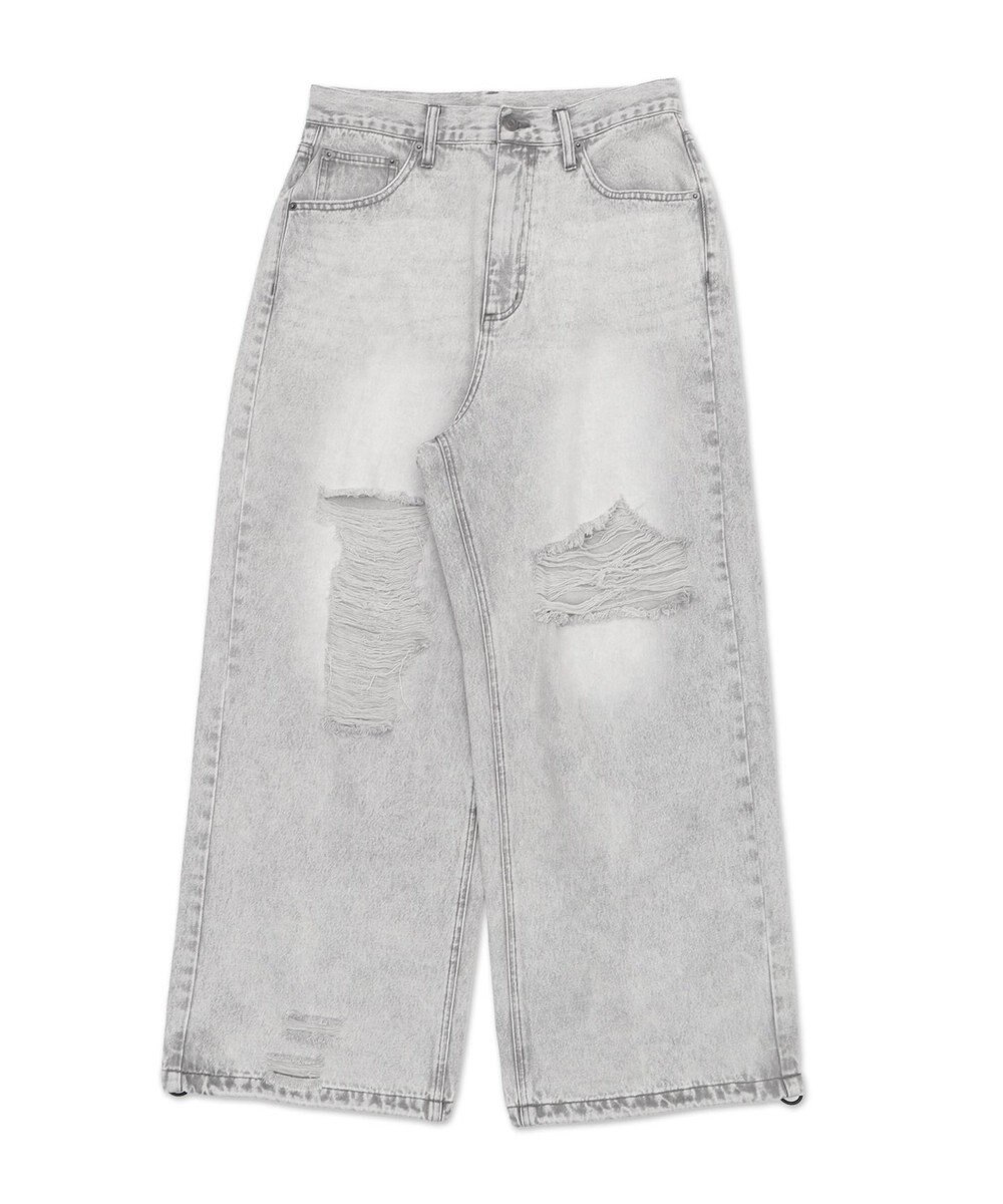 WEGO スーパーバギーダメージデニムパンツ 