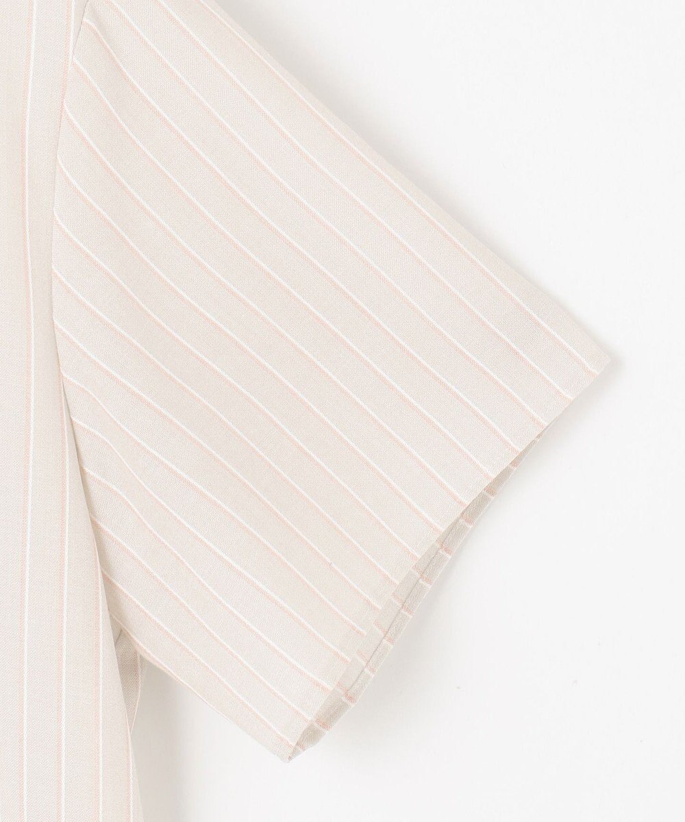 J.PRESS LADIES L 【洗える】シアーストライプ＆チェック ブラウスライク カットソー 