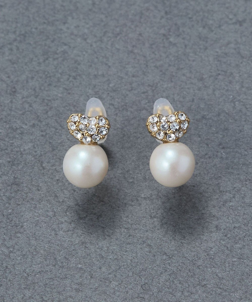 Phoebe 〈痛くないシリーズ/金属アレルギー対応〉タイニーラブパールライトフィットイヤリング　ぷっくりハート 