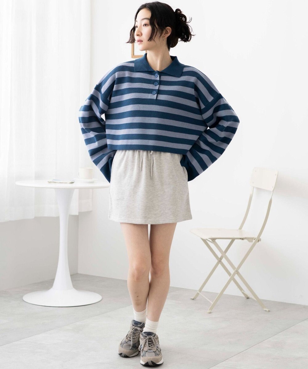 WEGO ボーダーニットポロ 