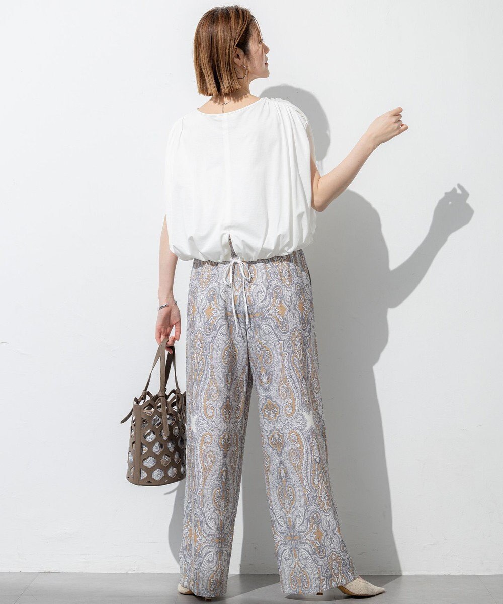 23区 S 【SLOW/一部店舗限定】ファインゲージ ギャザー Tシャツ 