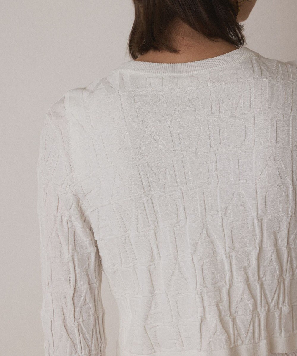 GRACE CONTINENTAL モノグラムニットカーディガン 