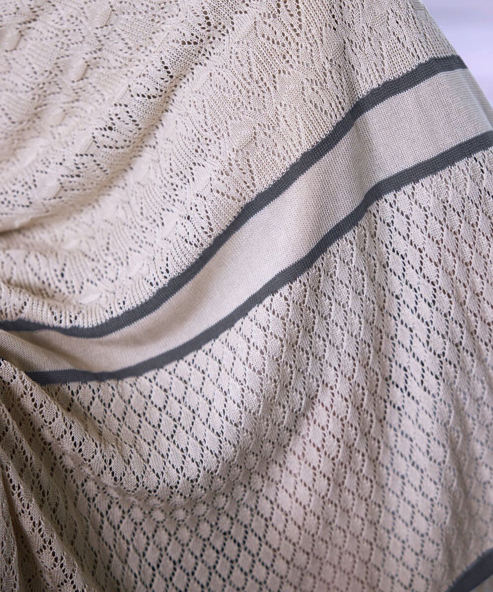 Tiaclasse クロシェ編み配色ニットスカート 