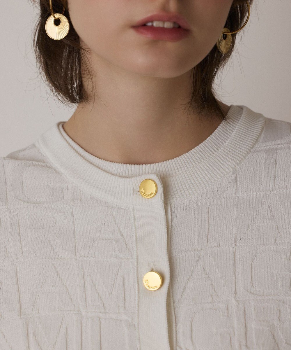 GRACE CONTINENTAL モノグラムニットカーディガン 