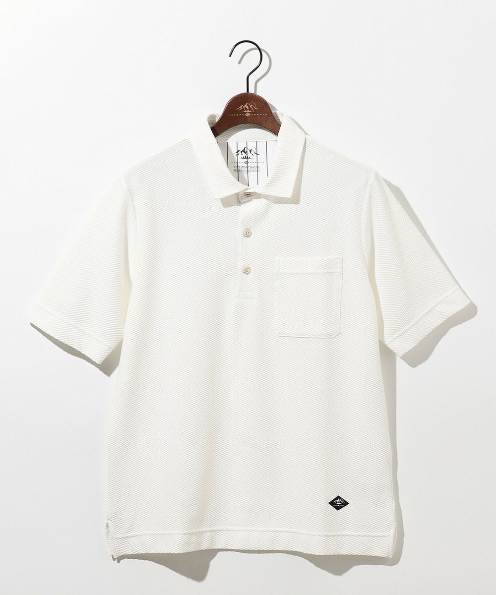 JOSEPH ABBOUD MOUNTAIN 【MADE IN JAPAN/吸水速乾】ダイヤモンドワッフル アウトドア ポロシャツ 
