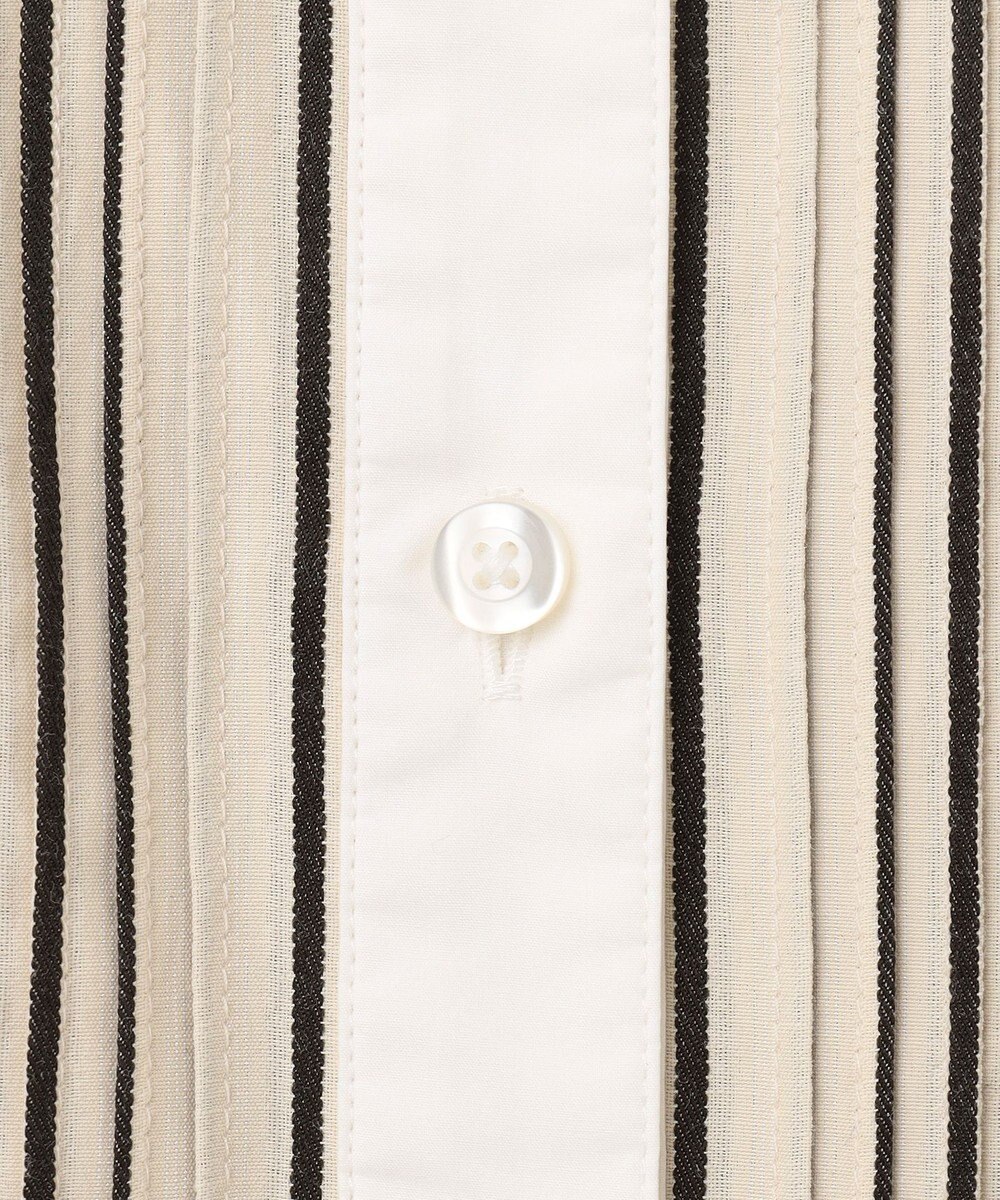 J.PRESS YORK STREET 【WOMEN】コットンタイプライター バンドカラーブラウス 