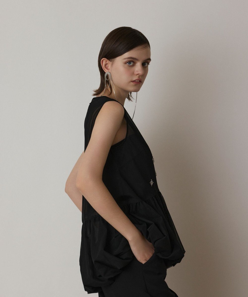 GRACE CONTINENTAL バルーンチュールトップ 