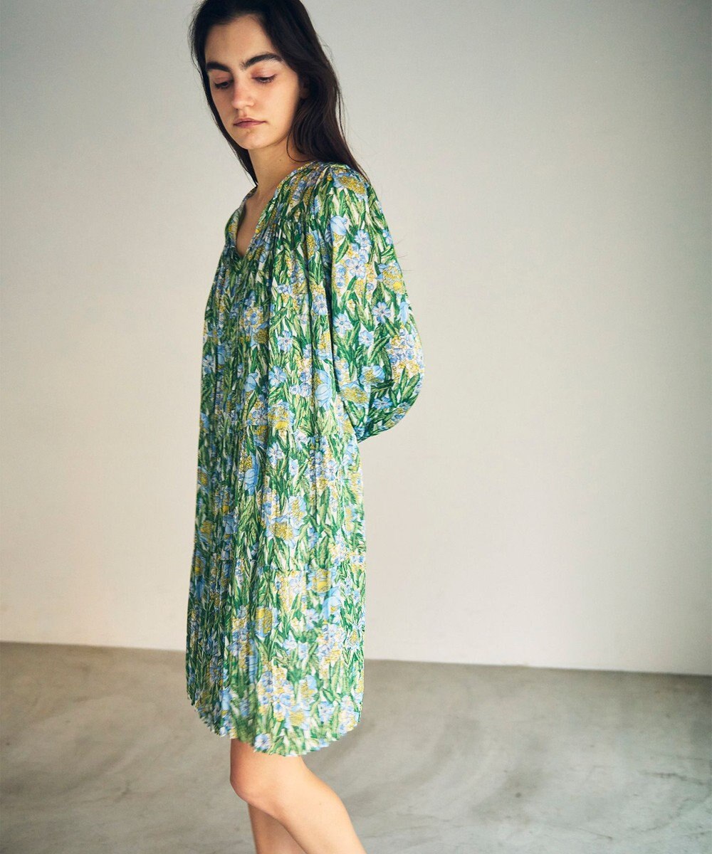 GRACE CONTINENTAL フラワープリントティアードミニワンピース 