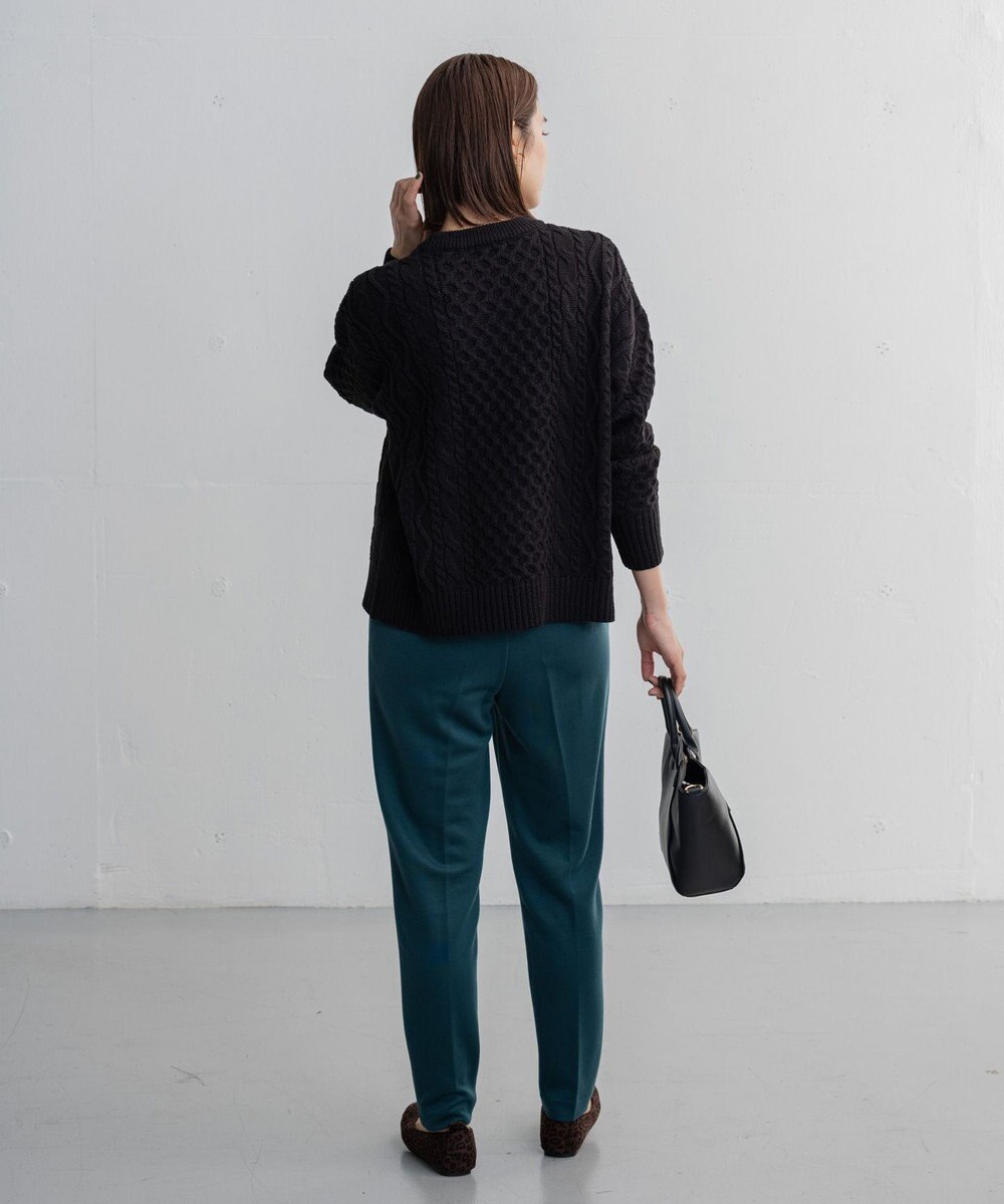 ANY L 【洗濯機可】ソフトタッチケーブルニット 