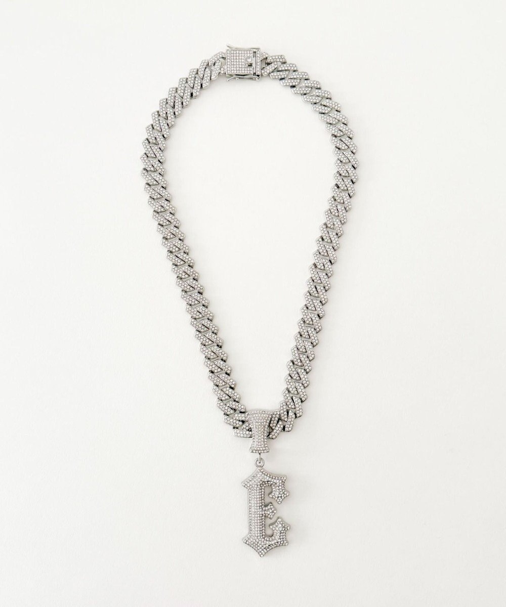 WEGO Mモチーフラインストーンネックレス 