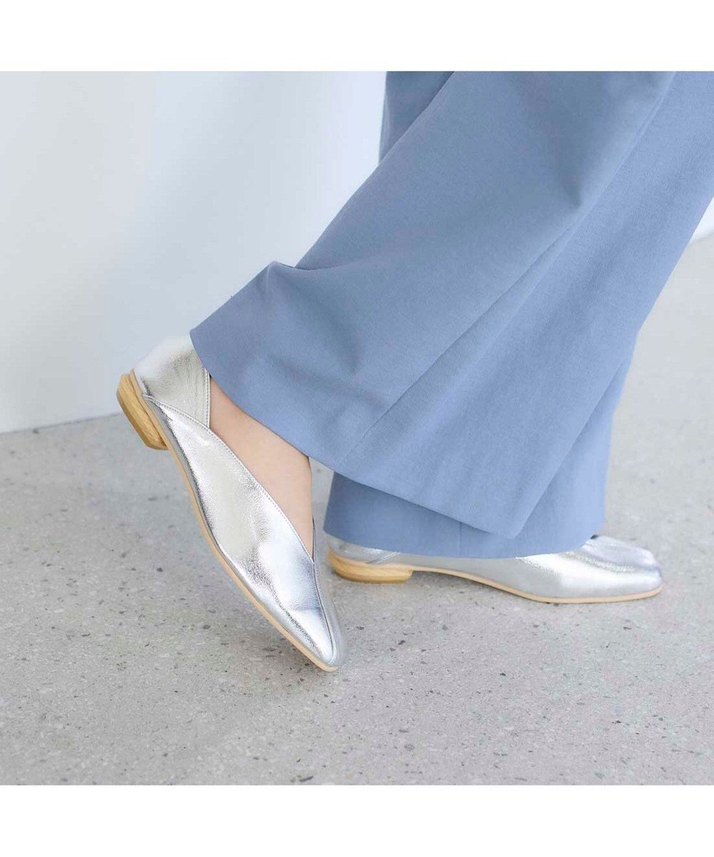 MODE ET JACOMO <carino>スクエアトゥフラットパンプス 