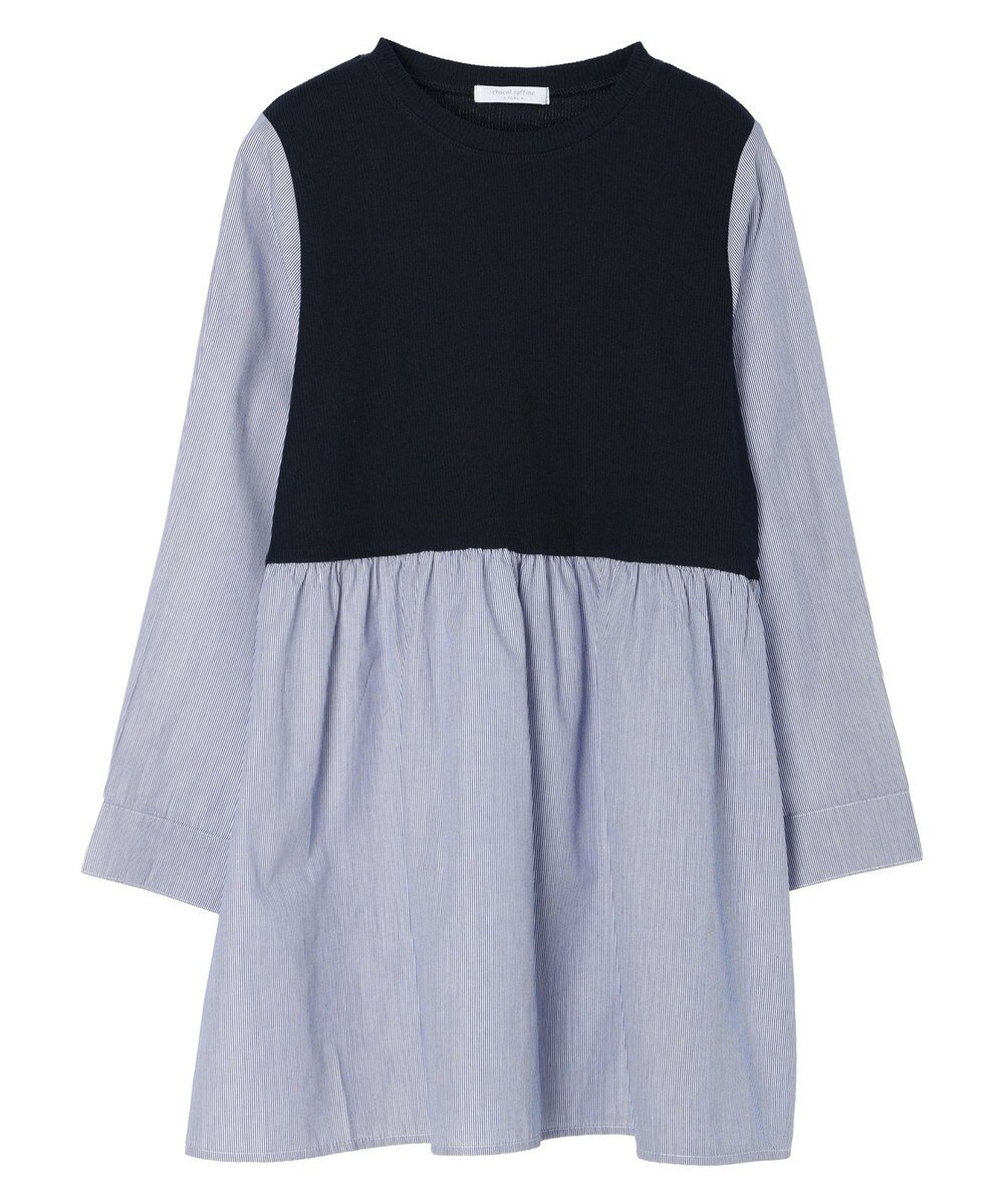 Green Parks リブドッキングカットソーボリュームチュニック 