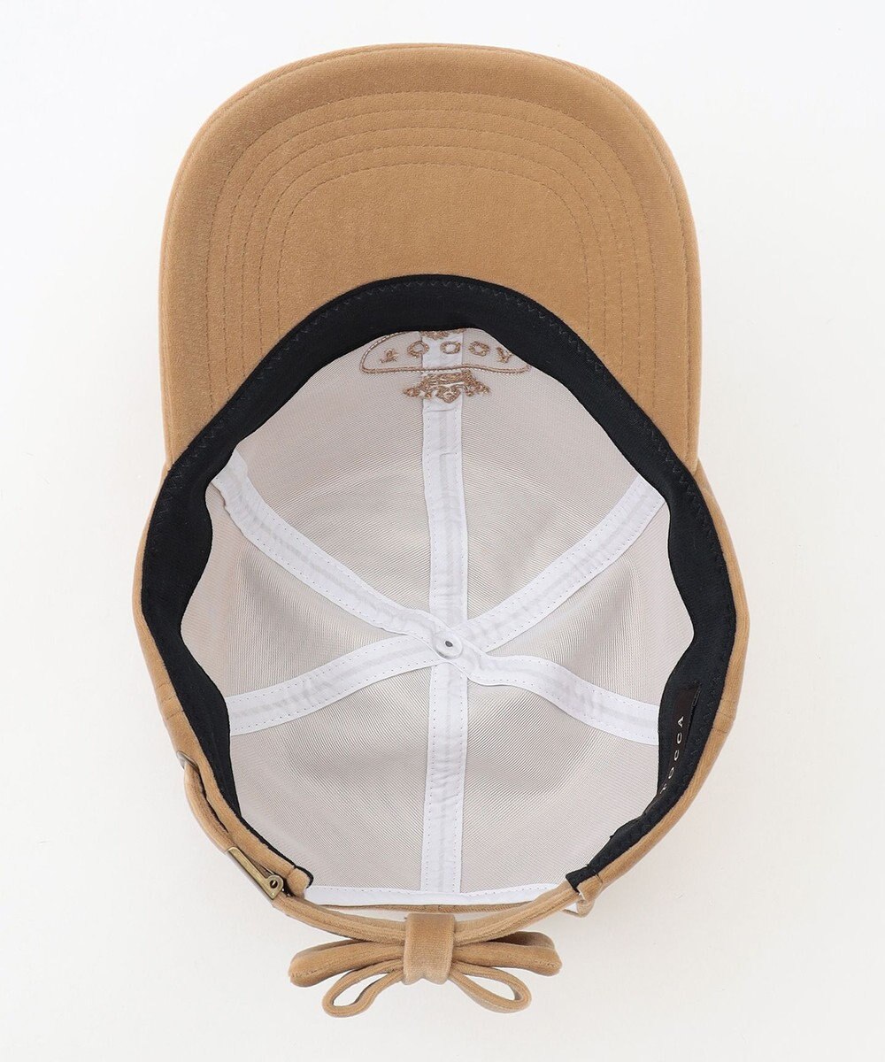 TOCCA 【防臭・吸水速乾・UVカット・サイズ調整可・リボン取り外し可】VELVET LOGOCAP キャップ 